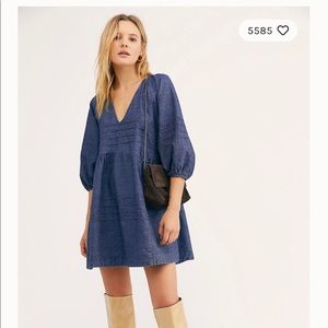 Free People Sweet Surrender Denim Mini Dress